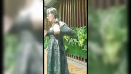 Wear a Pretty Dress Outdoors and Cum