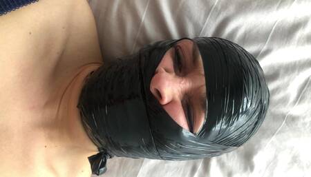 Touchedfetish - BDSM Slave Is Tape Gagged - Loud Moaning Orgasm - Homemade Amateure Bondage - Submissive Wife Gets a Facefuck