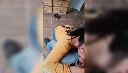 Sucking Balls on a Normal Day with Clothes.