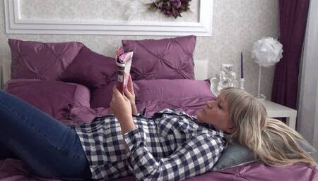 shoving her finger deep in it and licking it BBp