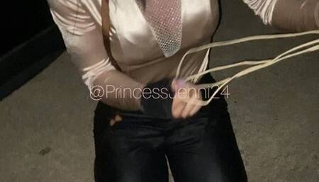 Whipping and messy deep throat