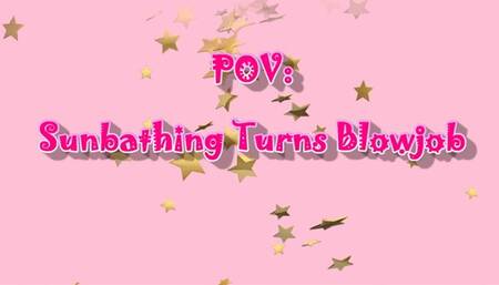 Dakota Marr POV Sunbathing and Blowjob Outdoors Solo Bikini BJ Spit Gag