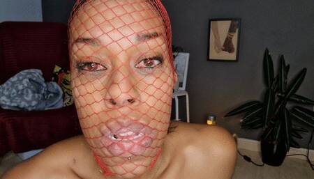 Fishnet face mask joi