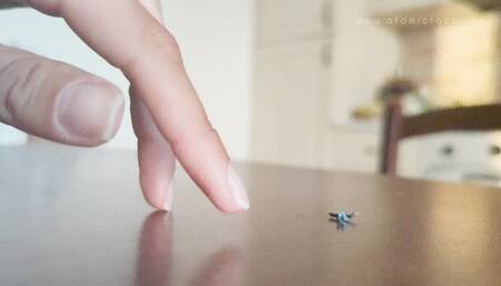 Tiny in Giantess' hand