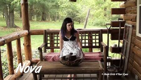 Nova's 13 Minute Outdoor Nude Strip Tease & Display