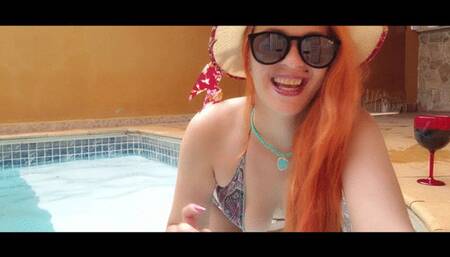 Chainsmoke, drinking and cooling off in my pool - 3 cork