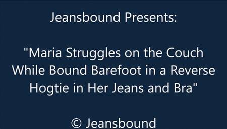 Maria in a Reverse Hogtie on the Couch – Standard Def