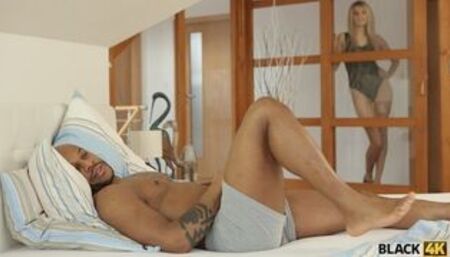 Czech hottie is incredibly happy when a black penis fucks pussy