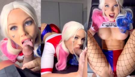ScarlettKissesXO Harley Quinn Cosplay Sextape Video Leaked