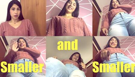 Smaller and Smaller - Slow shrink with Latina Giantess Isabella 720