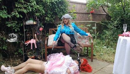 Lady Nina Birch - Garden Sissy Maid Training Pt4