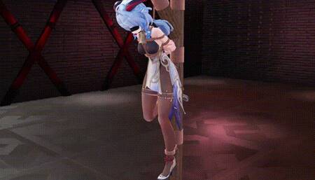 Ganyu Cosplay Different Positions Bondage