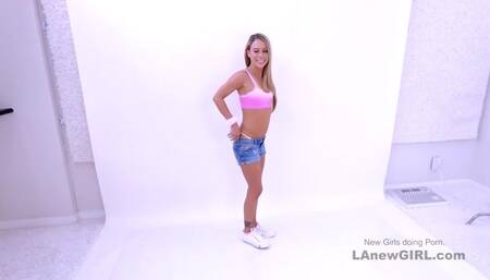 Sexy blonde squirts as she cums on his cock