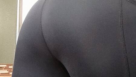 Spanking in leggings