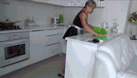 Poor maid lift and carry her boss RPp