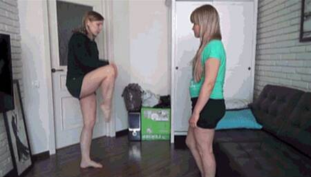 RIGHT TECHNIQUE TO KICK MEN BALLS PART 1 barefoot K