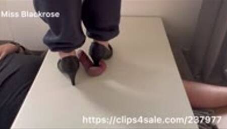 High Heel Ball Squeeze Ball Crushing CBT