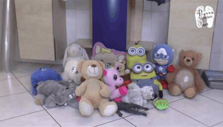 Stuffed Toys under Stiletto Heels