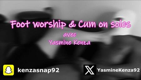 YASMINE KENZA - FOOT WORSHIP & CUM ON SOLES : J'ai juste perdu le contrôle