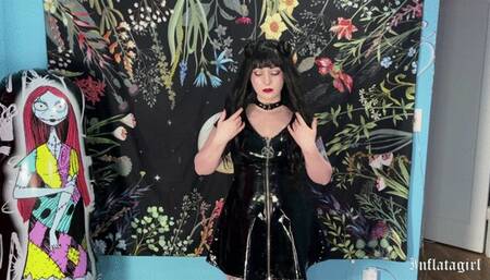 Vampire Models Shiny Black Vinyl Trench Coat