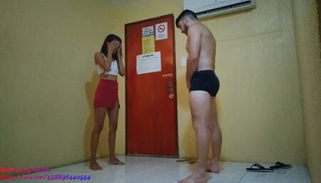 Which of the two girls will to pop the balls first??