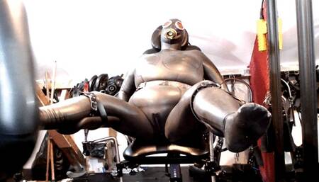 Rubber Latex Bondage Gyno Chair