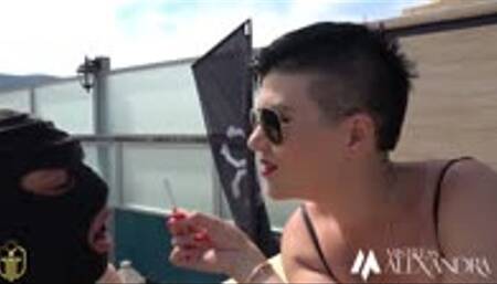 One human ashtray will never be enough for Mistress Alexandra to be pleased while burning their suculent meat