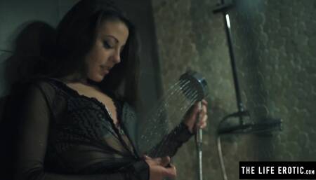 Gorgeous Lorena Garcia at leather boots scene