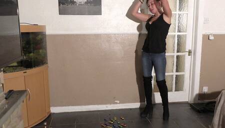 15 Cars Crushed Under Katie's Boots