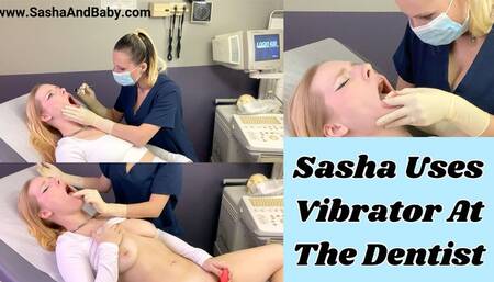 Tight Blonde uses a Vibrator at the Dentist Multiple Taboo Orgasms