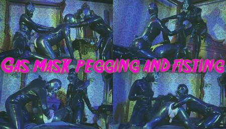 Gas Mask Pegging and Fisting ft Mistress Patricia Lady Valeska Maz Morbid