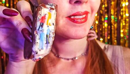 Butter-chocolate ice cream with tinies