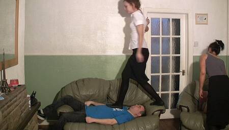 Megan Nicole Molly Trample On The Couch