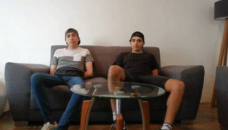 Two Cute Twinks Tied, Gagged & Tickled