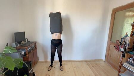 stuck in rollneck of the dress