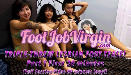 Incredible 3 Young Lesbians Sole-Slide TEASE Part 1 ALL Over my Legs & Tummy & Everything in between!