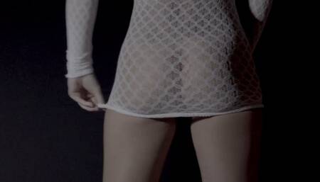 With my new outfit I masturbate standing up to orgasm