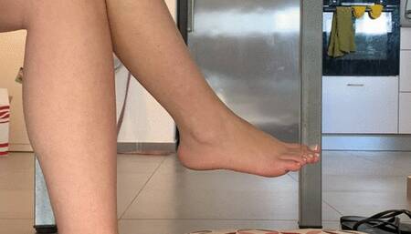 under table foot worship by my footboy