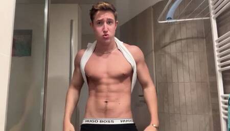 Muscle Show In The Bathroom