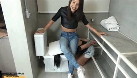 Cleaning the bathroom with your tongue (toilet slave girl) by Jessi # 1080HD