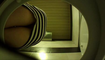 Spy cam hidden inside teens toilet bowl (1 day footage of close-up peeing).