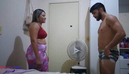 Mistress Vitória ballbusting me until I ejaculate