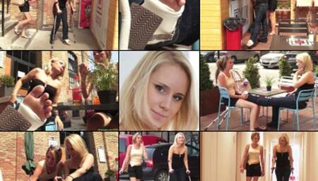 Stella SLWC with Heel Bar (Term) Dirty Cast Foot at the Cafe (in HD 1920X1080)