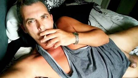 Hunk Step Dad Cory Bernstein Busted in Male Celebrity Cock Sex Tape Smoking, Fingering Ass, Cum