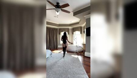Christina Khalil See Through Black Bodysuit Video Leaked