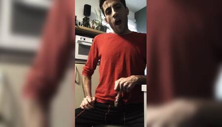 I Finger My Dick and Than Huge Messy Cumshot
