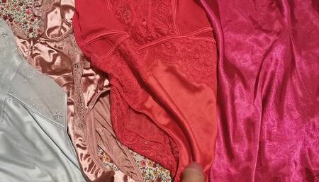 Com on Her Satin Lingerie