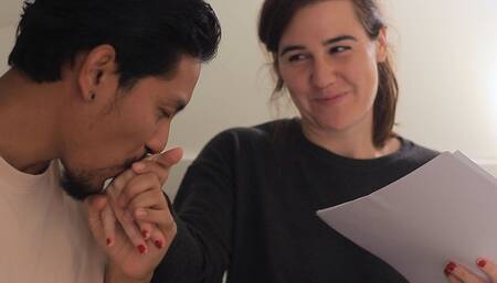 The Roommates Fool Around While Rehearsing a Script
