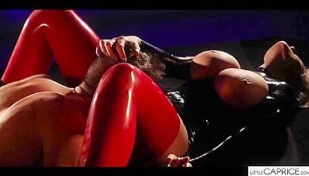 Busty Stunner In Latex Angel Wicky Makes Out