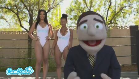 Lingerie Wrestling with Fitness and IG Models with Big Ass and Tits